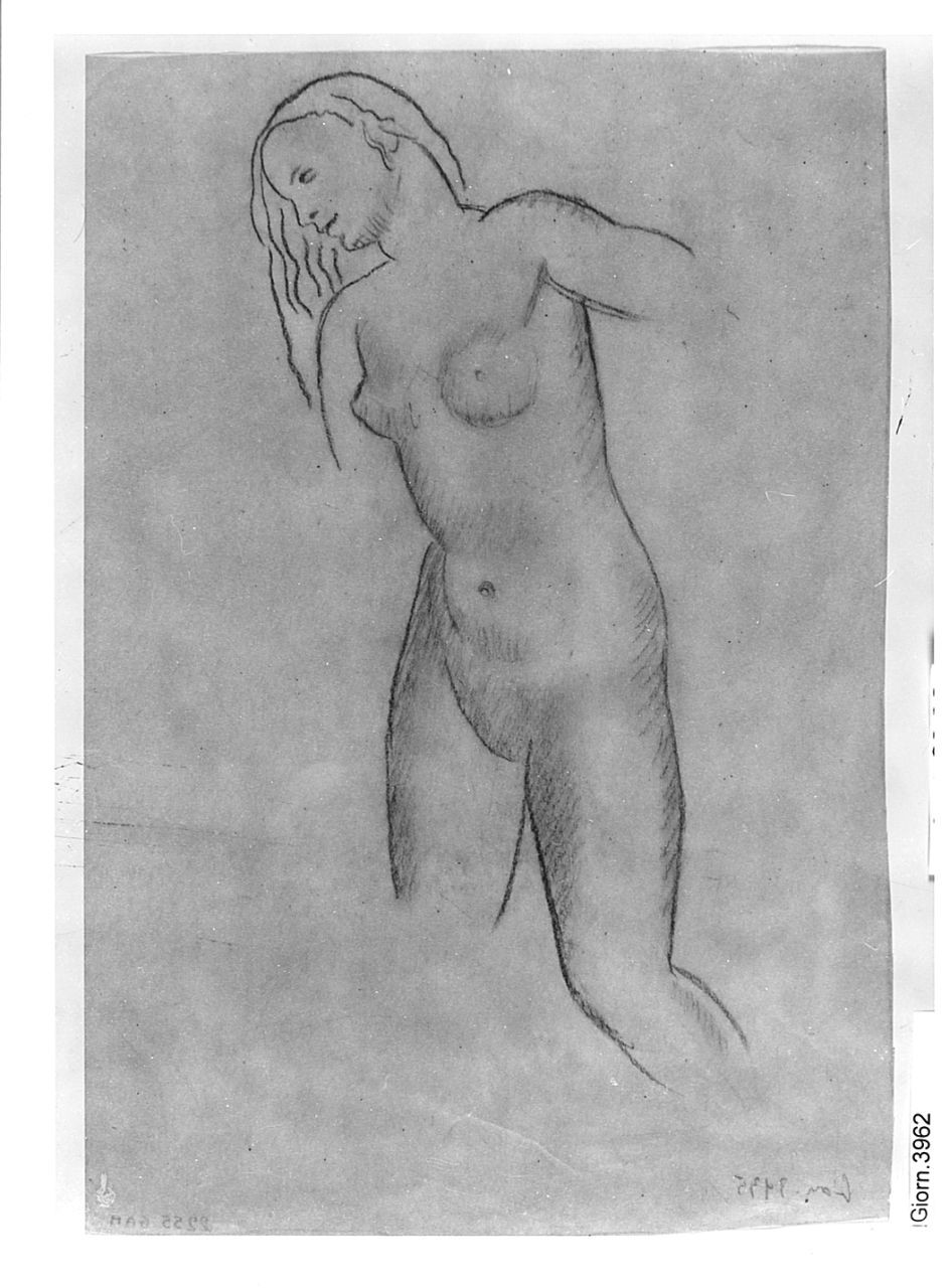 figura femminile nuda (disegno) di Chaplin Elisabeth (sec. XX)