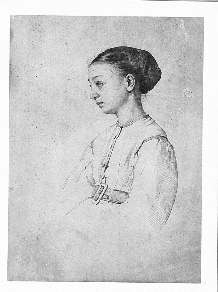 ritratto di Maria Antonia Luisa Ciseri (disegno) di Ciseri Antonio (sec. XIX)