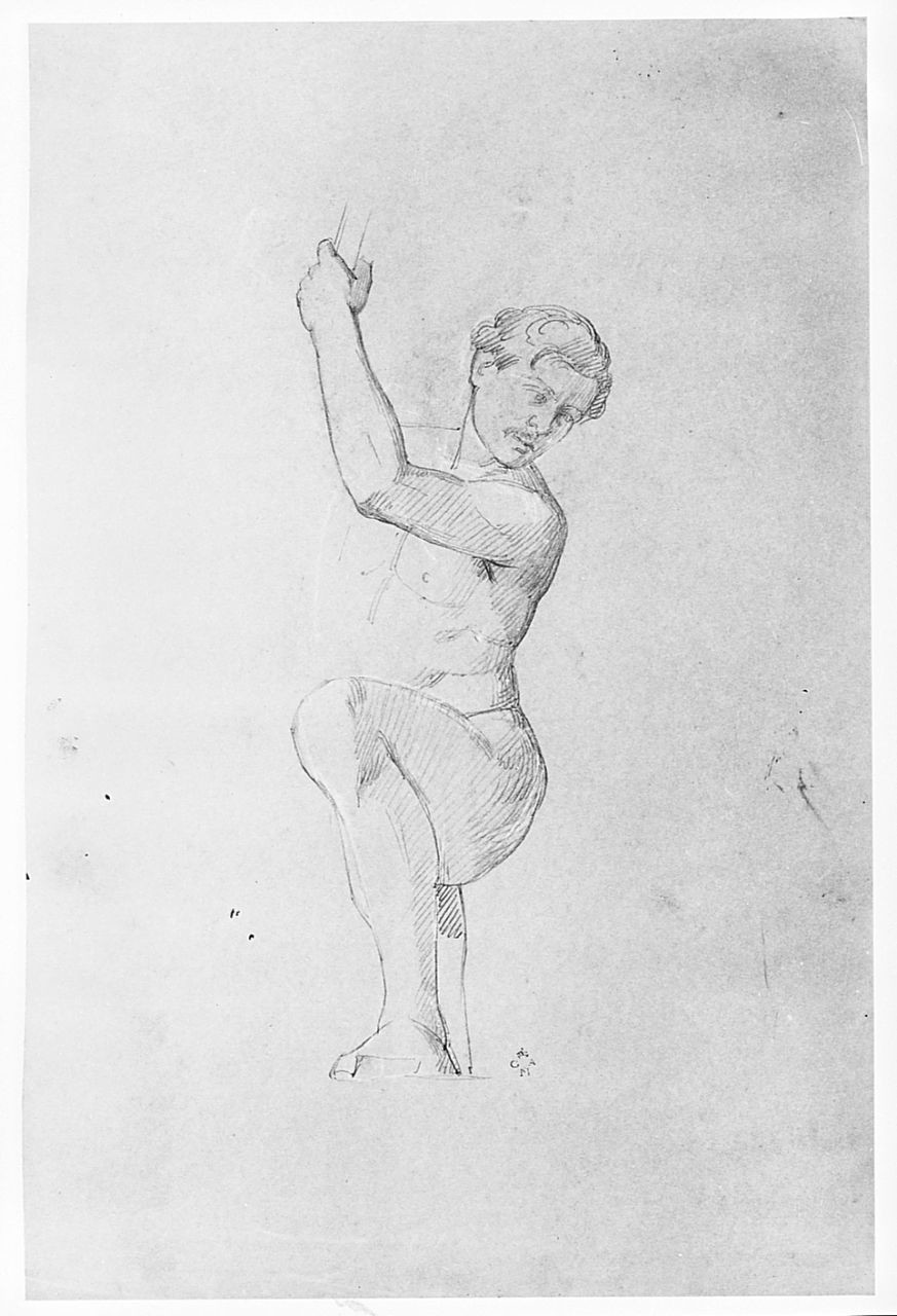 figura maschile (disegno) di Conti Giacomo (metà sec. XIX)