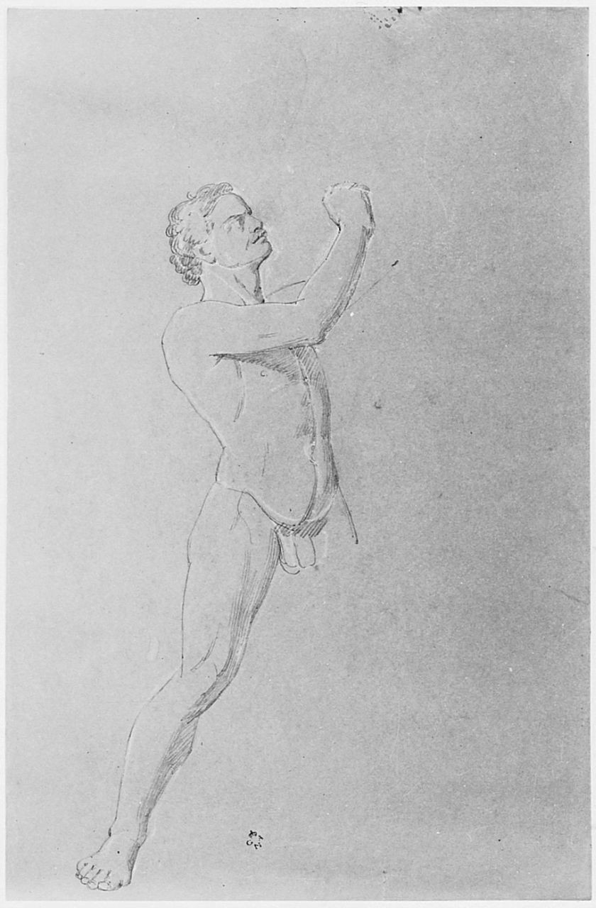 figura maschile (disegno) di Conti Giacomo (metà sec. XIX)
