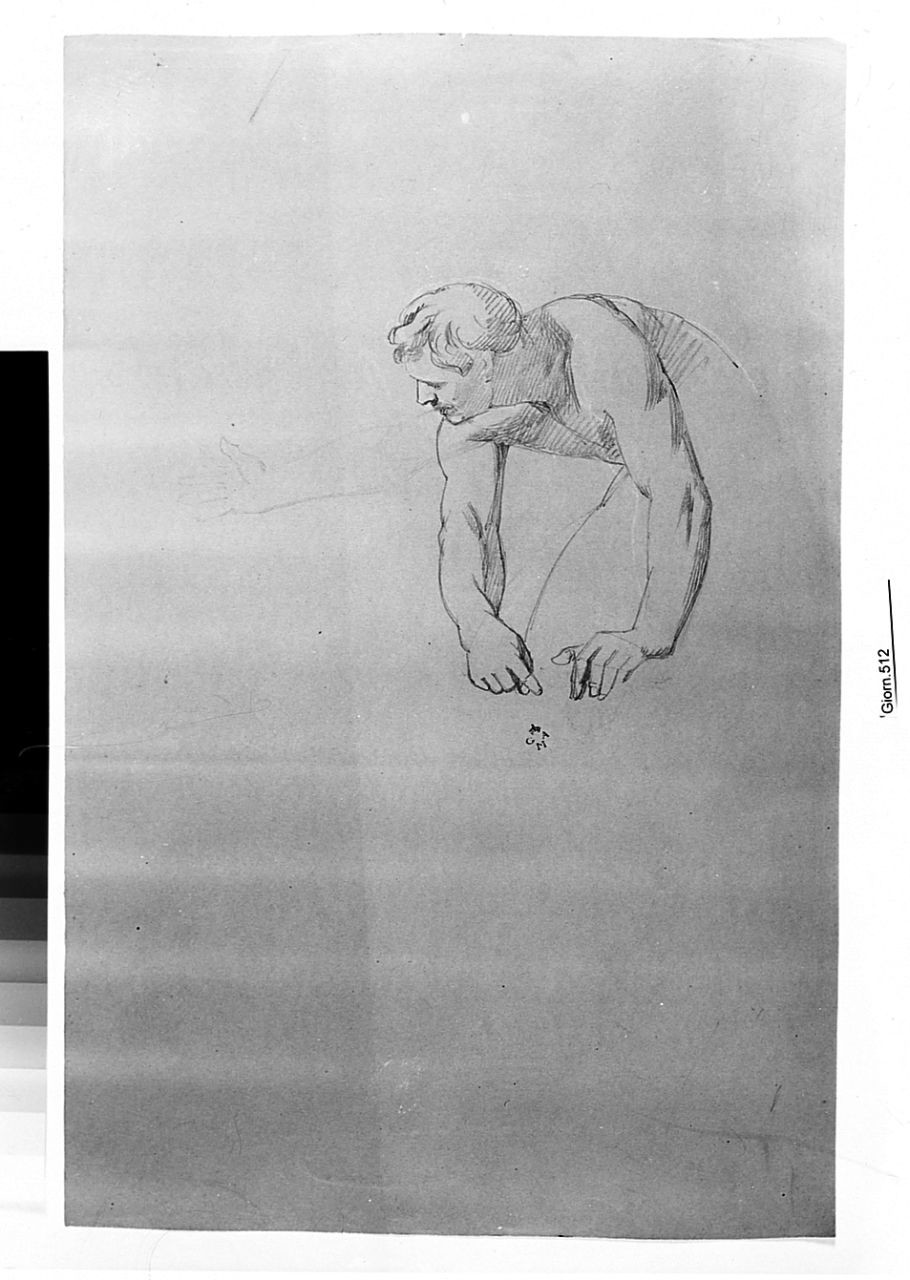 figura maschile (disegno) di Conti Giacomo (metà sec. XIX)