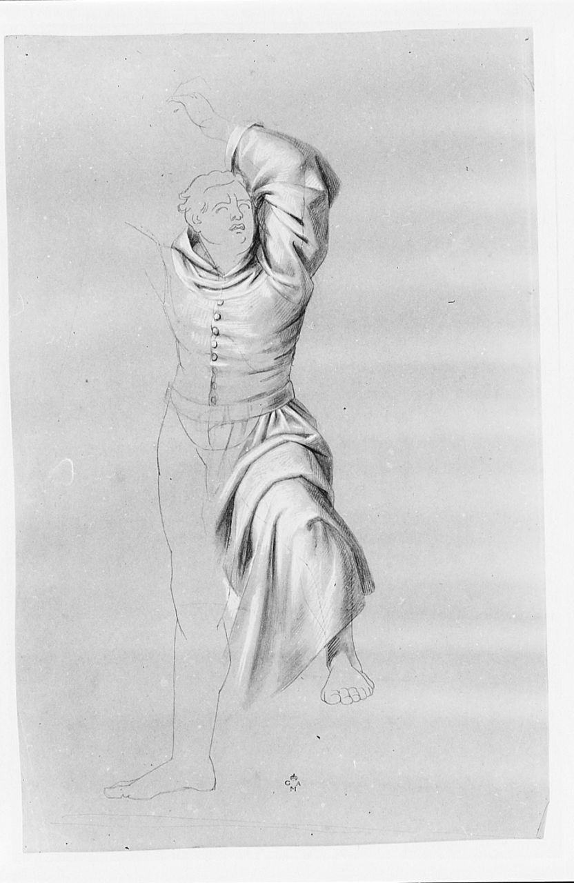 Figura maschile (disegno) di Conti Giacomo (metà sec. XIX)