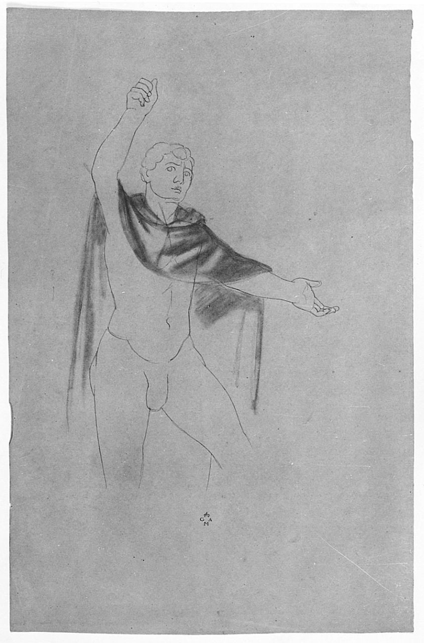 Figura maschile (disegno) di Conti Giacomo (metà sec. XIX)