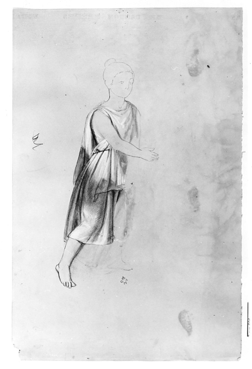 Bambina che cammina, bambina (disegno) di Conti Giacomo (metà sec. XIX)
