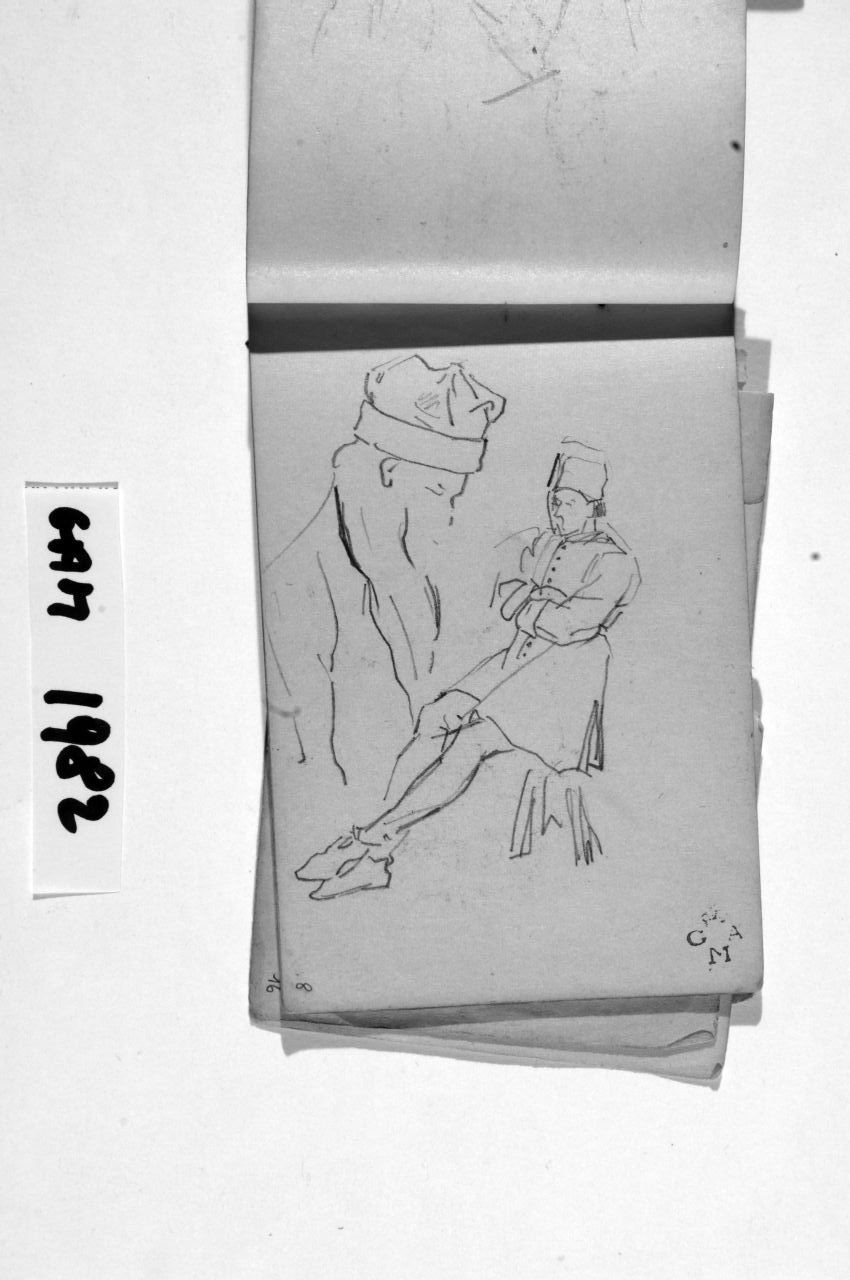 figura maschile (disegno) di Cecchi Adriano (sec. XX)