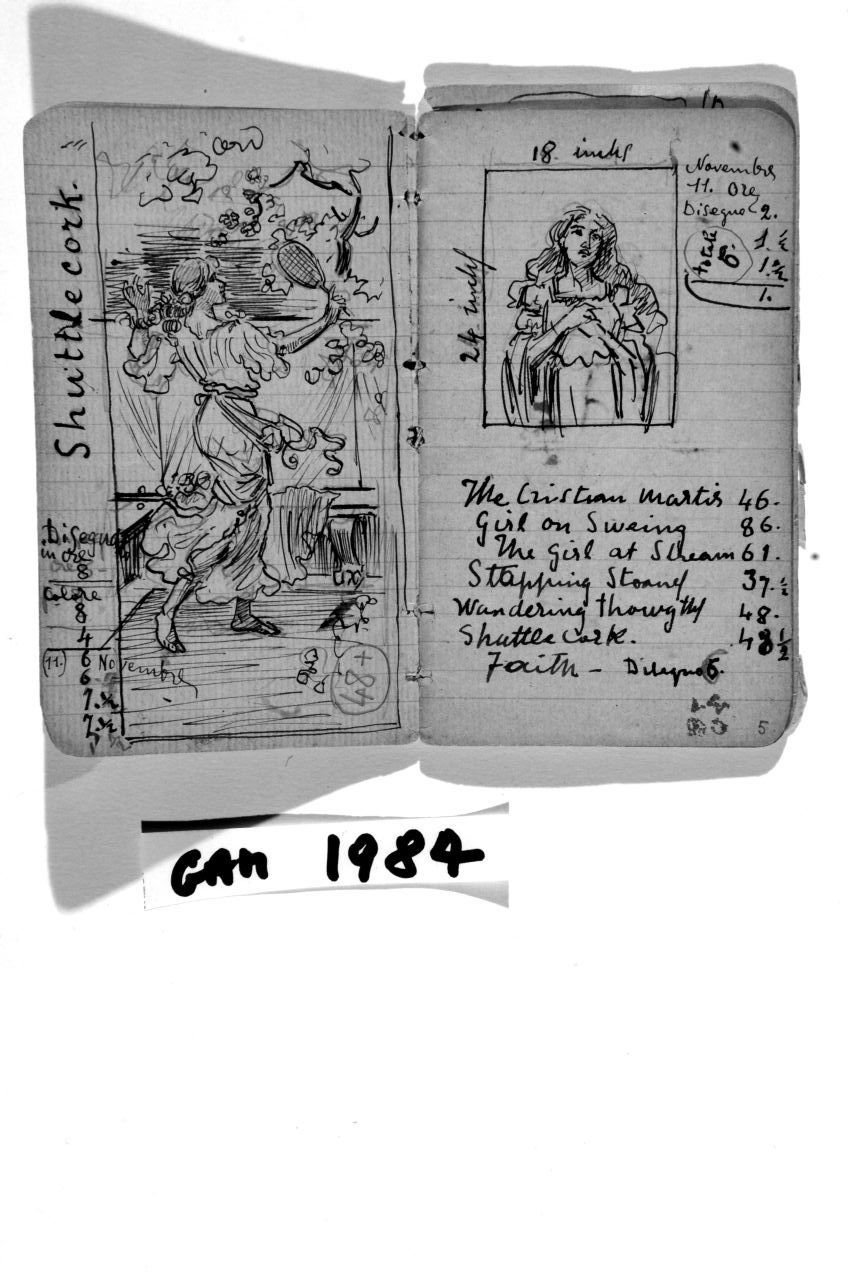 figura femminile (disegno) di Cecchi Adriano (sec. XX)