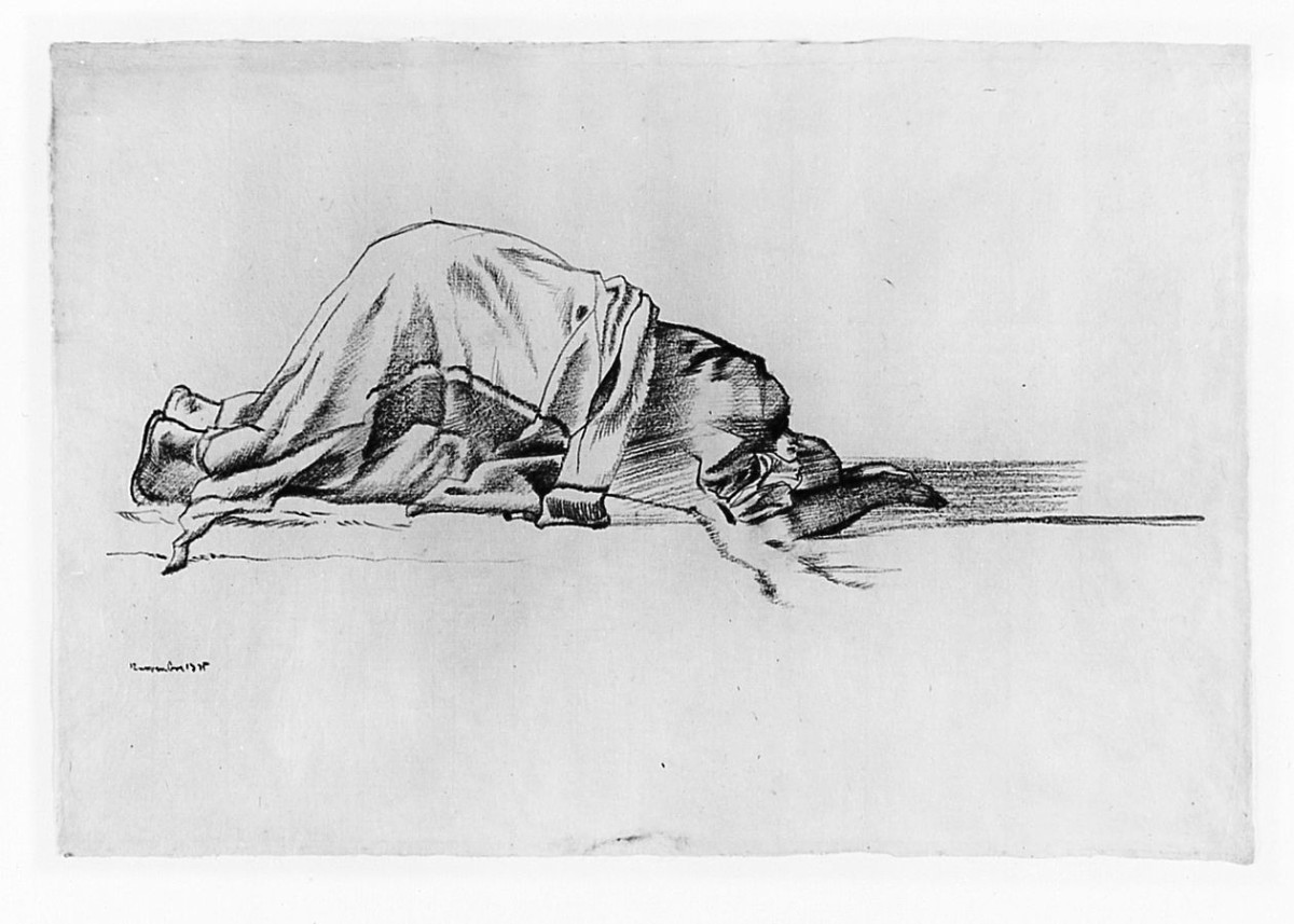 figura maschile (disegno) di Marchig Giannino (sec. XX)