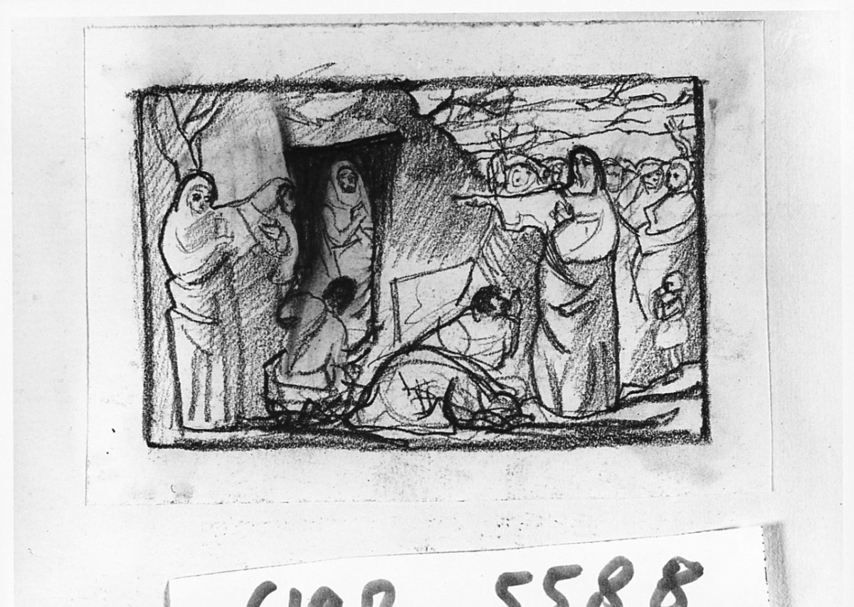 Resurrezione di Lazzaro (disegno) di Marchig Giannino (sec. XX)