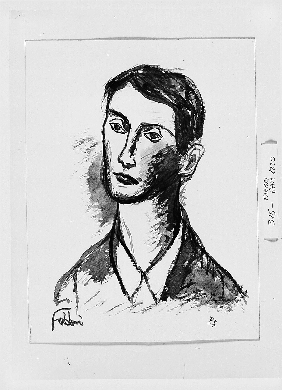 ritratto di giovane (disegno) di Fabbri Ottavio (sec. XX)