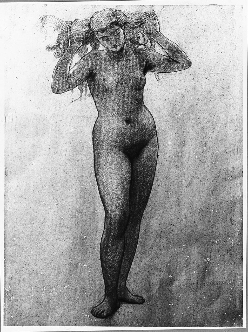 figura femminile nuda (disegno) di Costa Giovanni (sec. XX)
