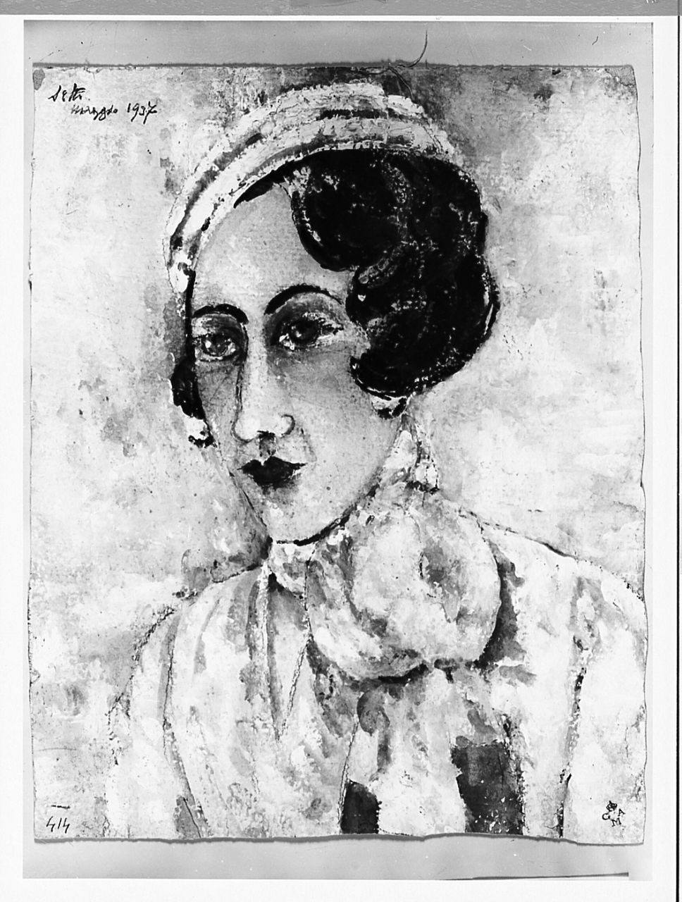 Ritratto della marchesa Villanova (disegno) di Setti Beatrice (sec. XX)