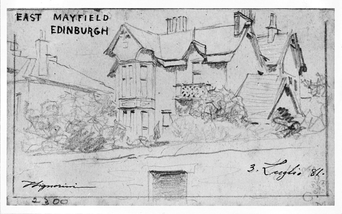East Mayfiled Edimburg (disegno) di Signorini Telemaco (sec. XIX)