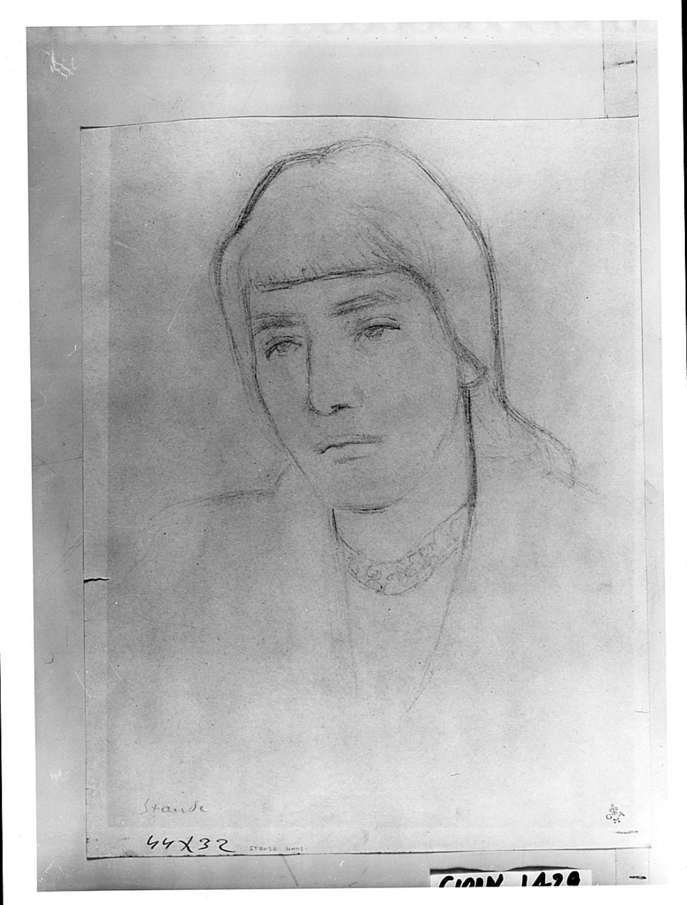 Corinna, ritratto di donna (disegno) di Staude Hans Joachim (sec. XX)