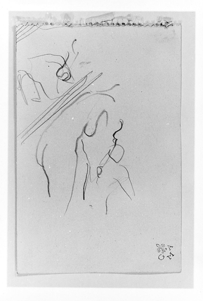 figura femminile nuda (disegno) di Tursi Francesco (sec. XX)