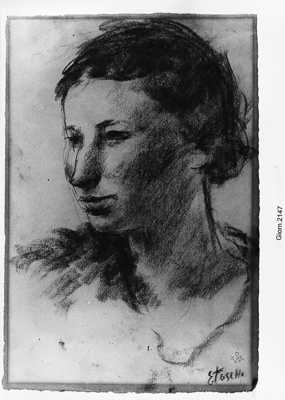 ritratto di donna (disegno) di Toschi Ermanno (sec. XX)