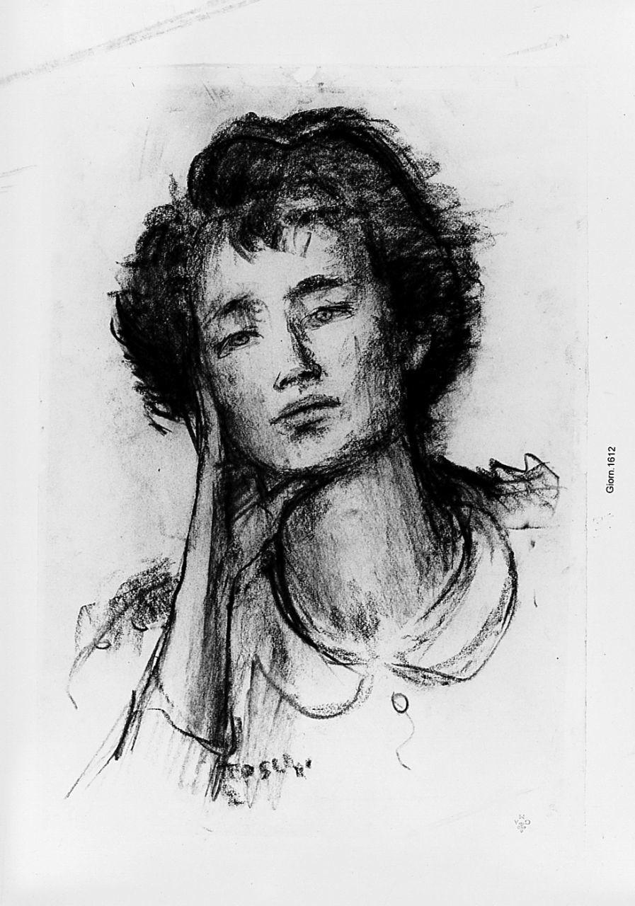 ritratto di donna (disegno) di Toschi Ermanno (sec. XX)