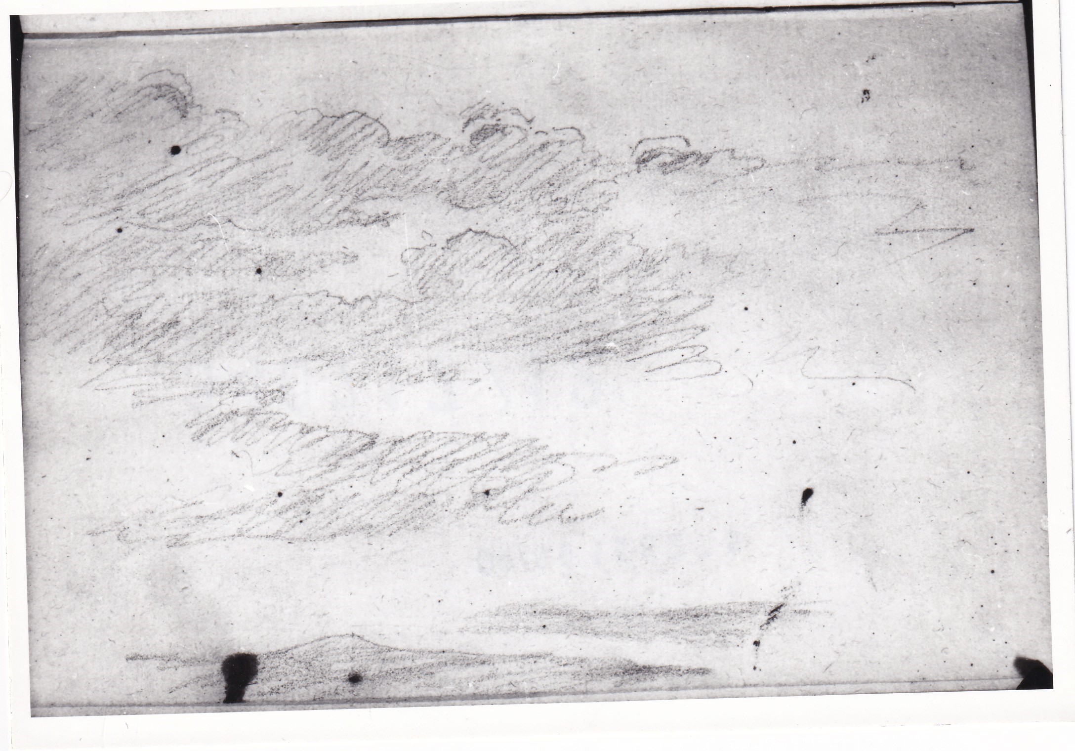 Studio di nuvole (disegno) di Bezzuoli Giuseppe (sec. XIX)