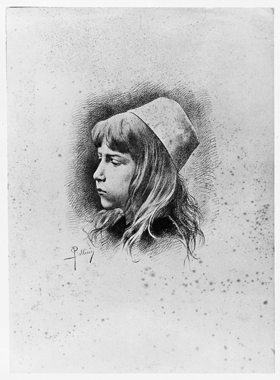 testa di bambino (disegno) di Saltini Pietro (sec. XIX)