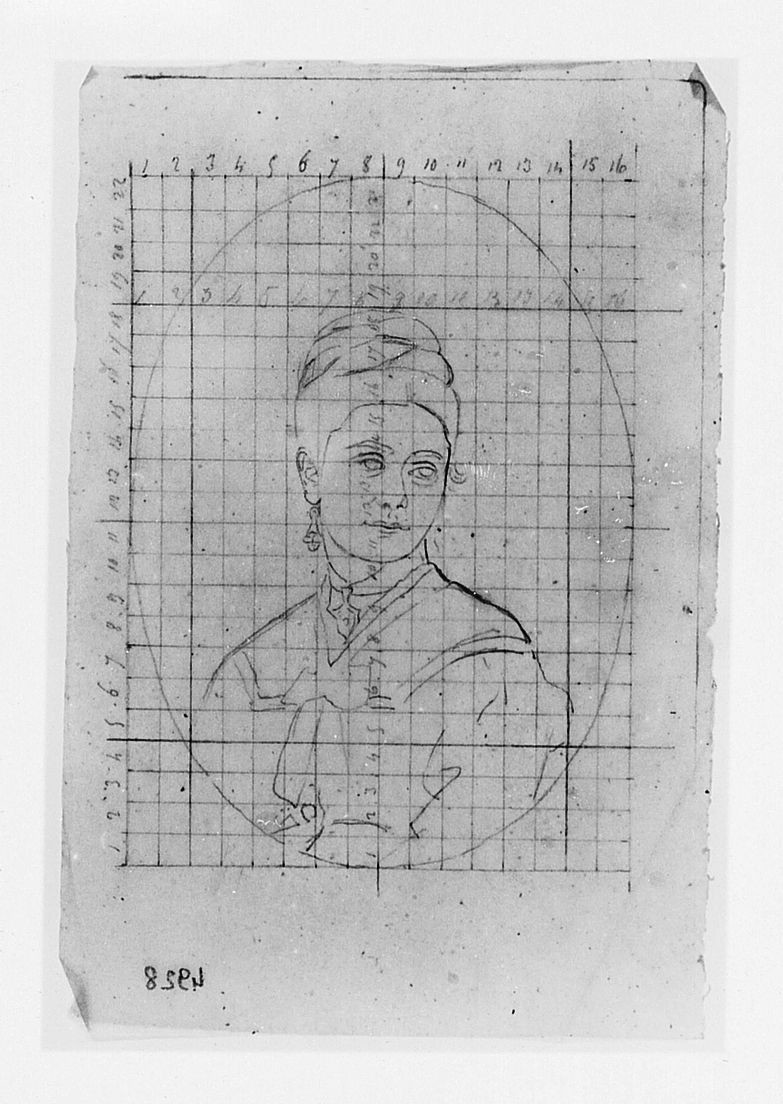 ritratto di donna (disegno) di Saltini Pietro (terzo quarto sec. XIX)