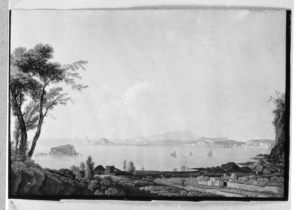 paesaggio marino (disegno) - ambito italiano (fine/ inizio secc. XVIII/ XIX)