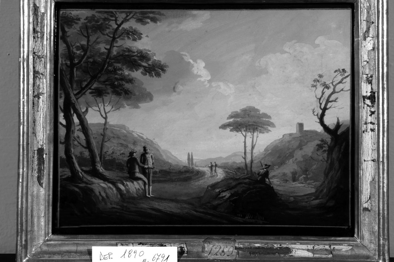 paesaggio (disegno) - ambito italiano (sec. XVIII)