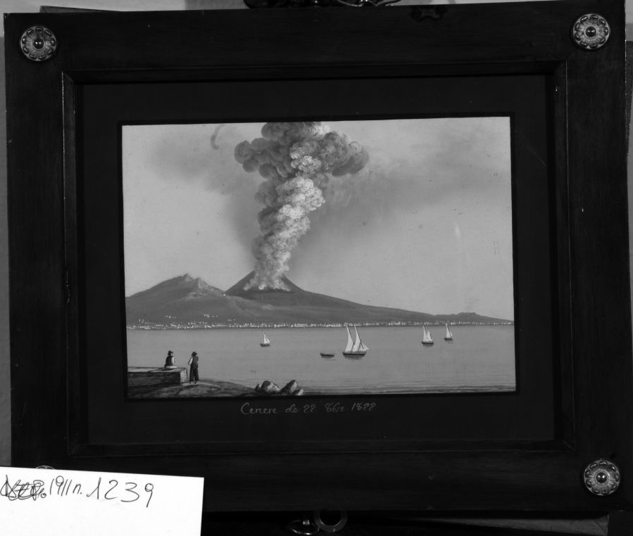 Cenere del 1822, paesaggio (disegno) - ambito italiano (sec. XIX)