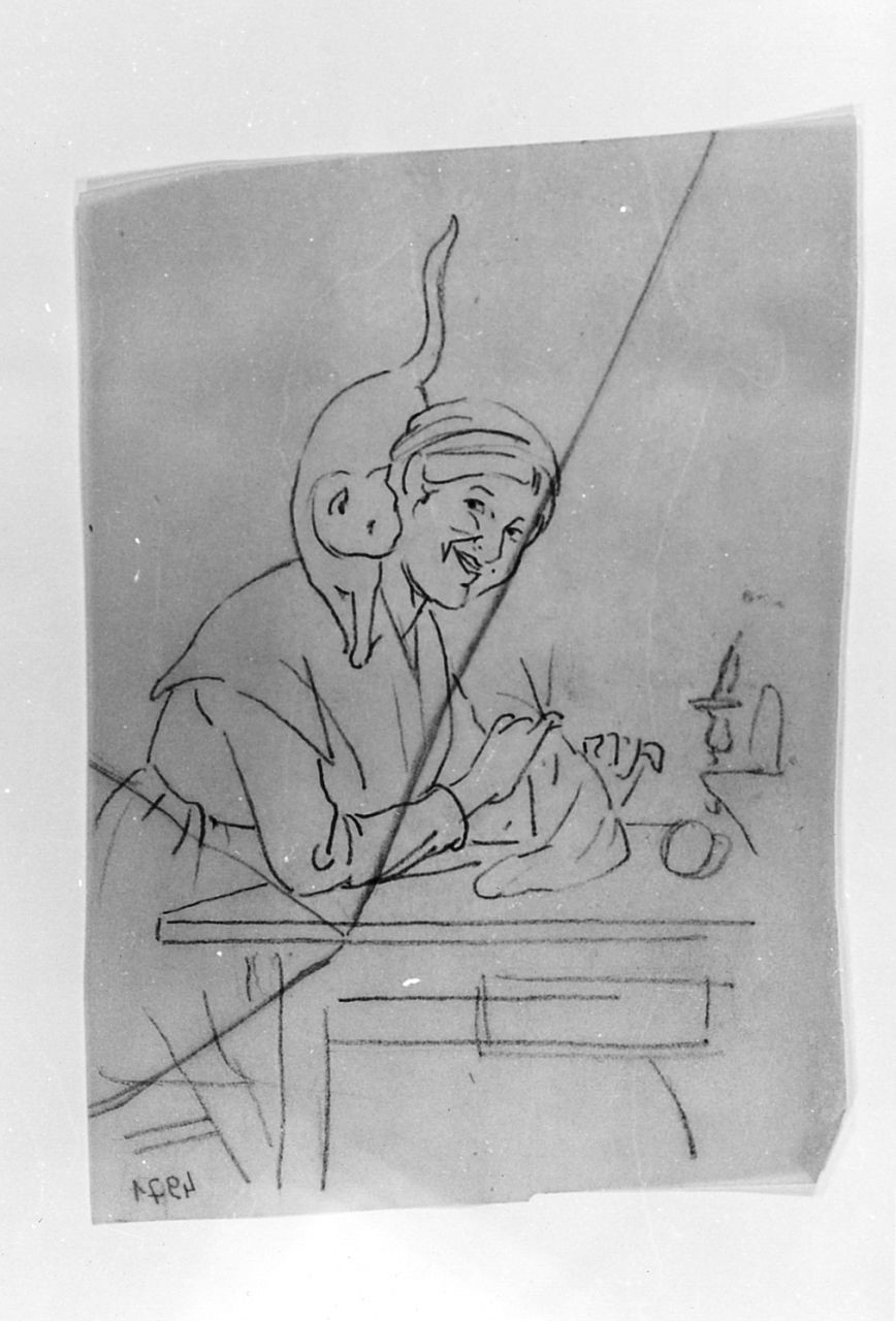 figura femminile (disegno) di Saltini Pietro (terzo quarto sec. XIX)