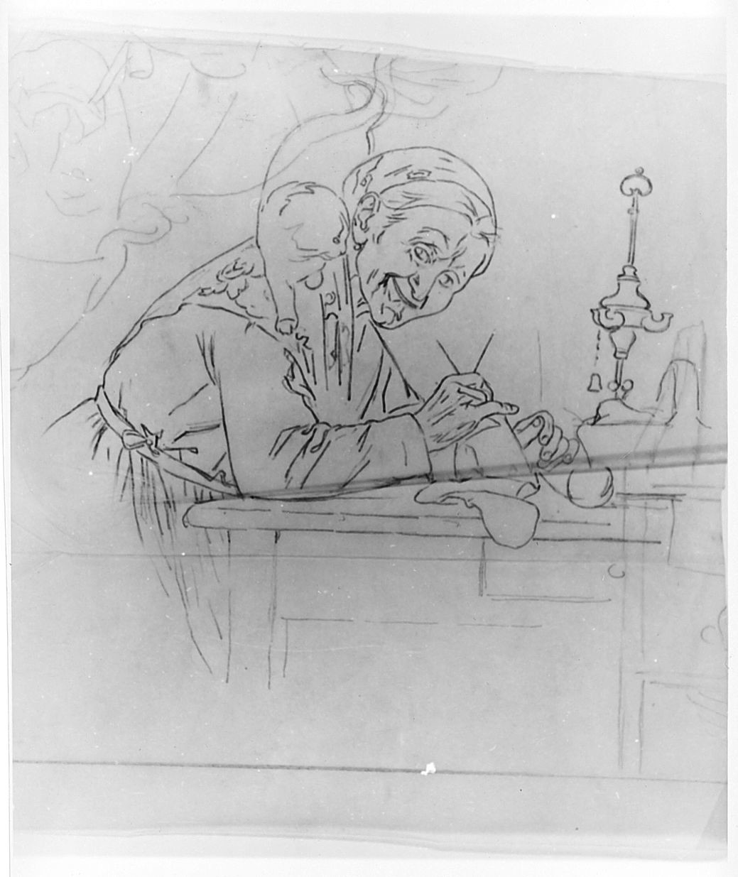 figura femminile (disegno) di Saltini Pietro (terzo quarto sec. XIX)