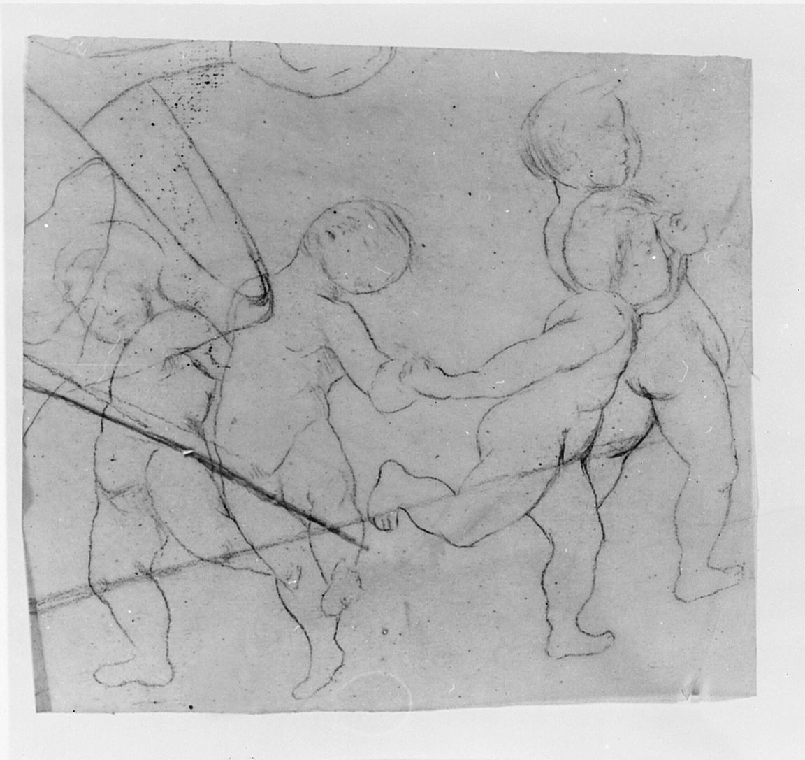 putti (disegno) di Saltini Pietro (terzo quarto sec. XIX)