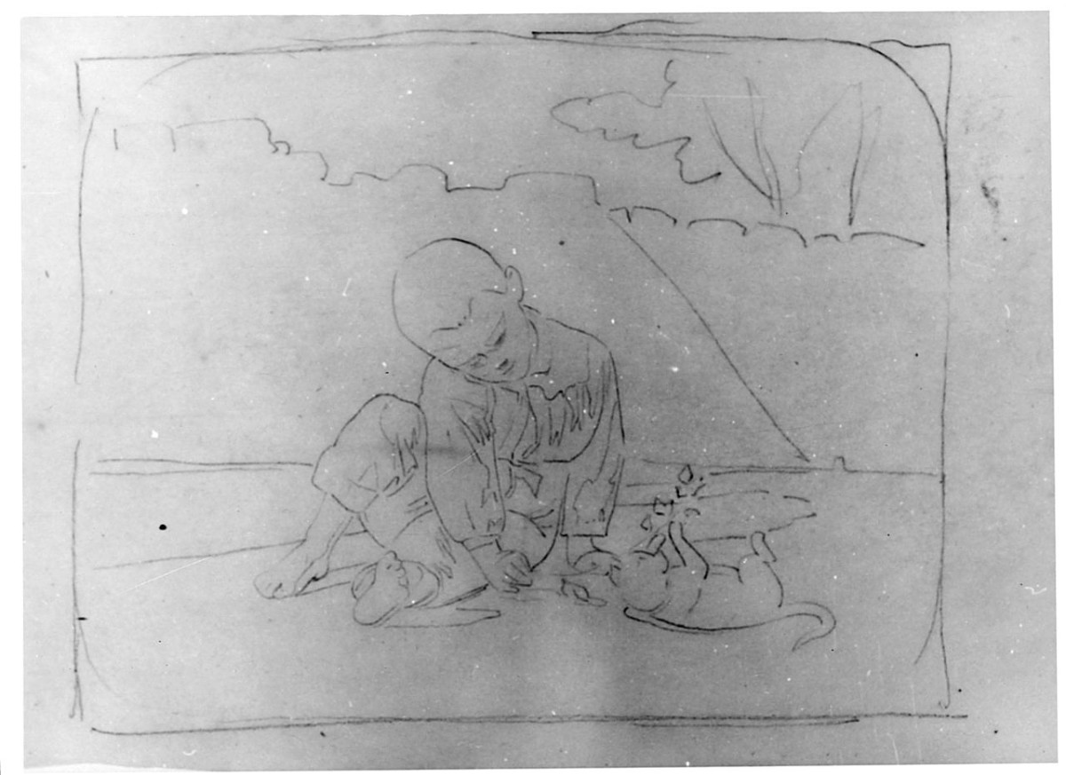 bambino (disegno) di Saltini Pietro (terzo quarto sec. XIX)
