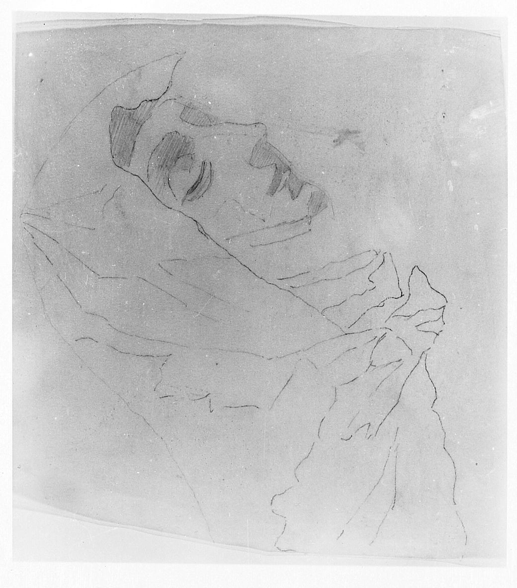 monaca, ritratto di donna (disegno) di Saltini Pietro (terzo quarto sec. XIX)