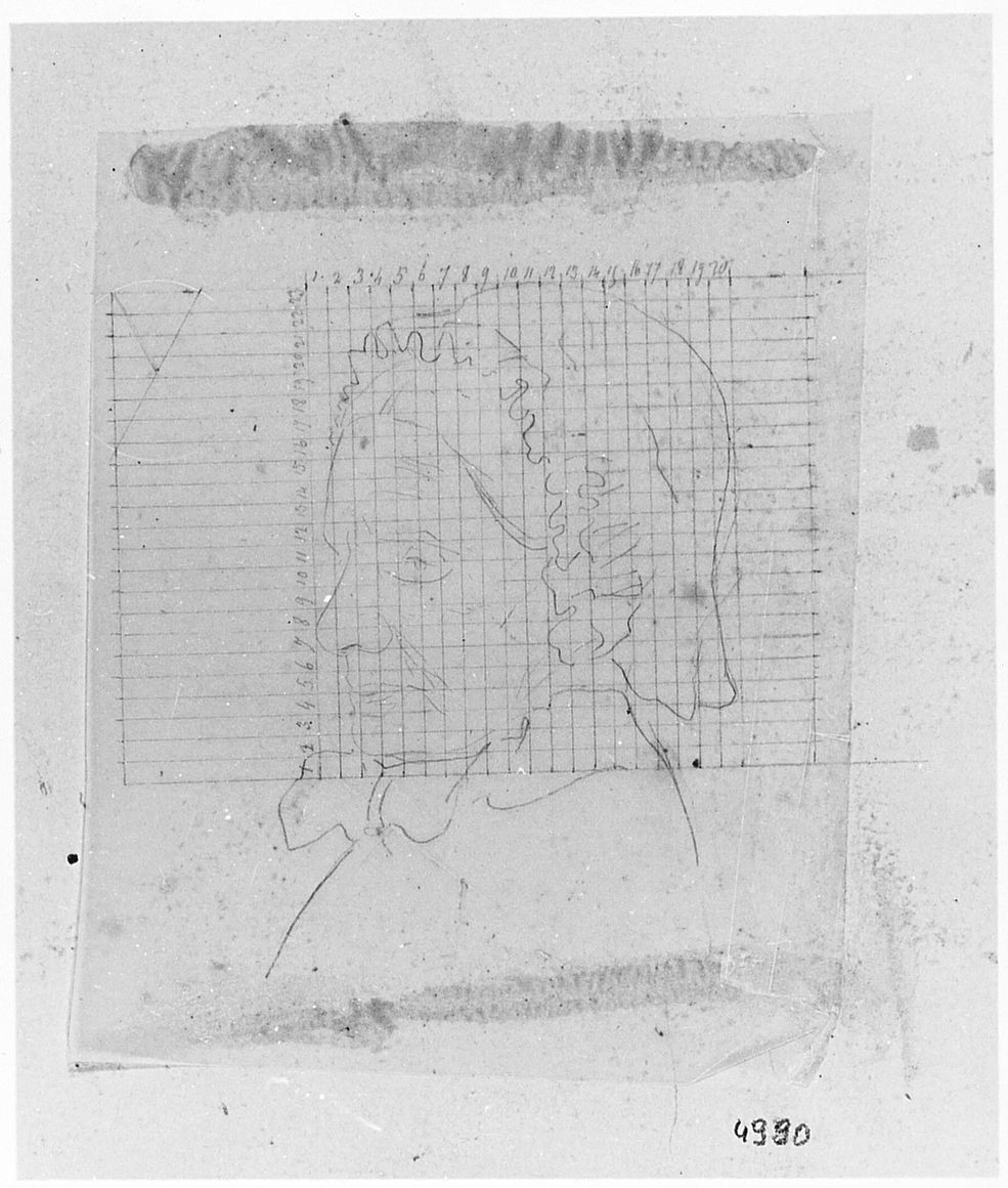 ritratto di donna (disegno) di Saltini Pietro (terzo quarto sec. XIX)