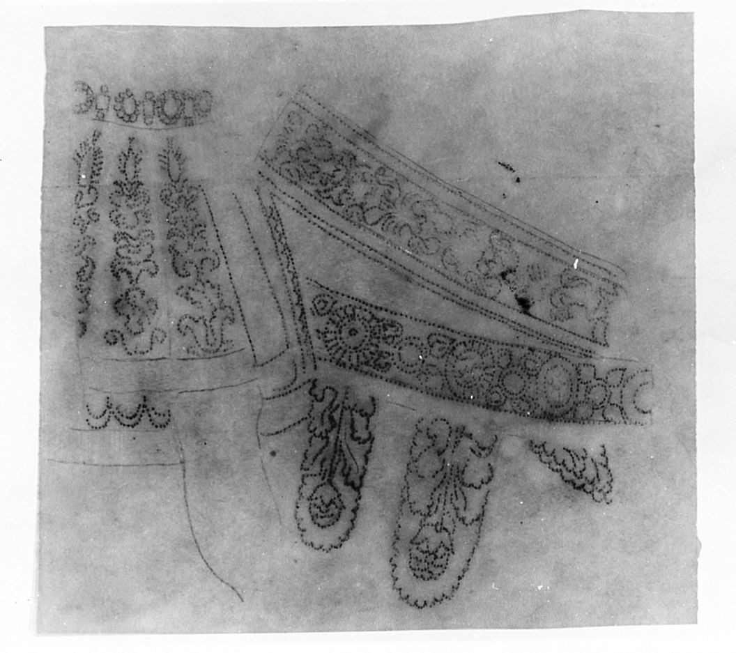 motivi decorativi vegetali (disegno) di Saltini Pietro (terzo quarto sec. XIX)