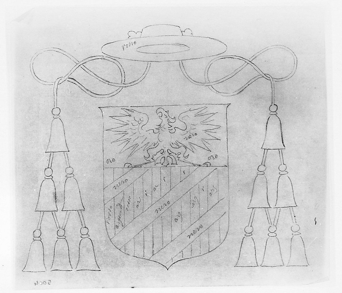 stemma vescovile (disegno) di Saltini Pietro (terzo quarto sec. XIX)