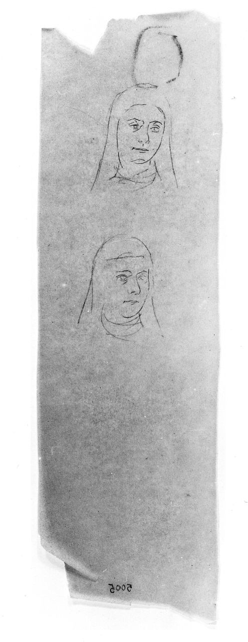 ritratto di donna (disegno) di Saltini Pietro (terzo quarto sec. XIX)