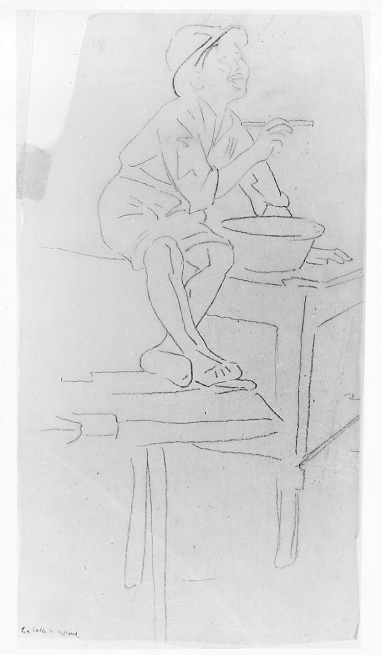 bambino (disegno) di Saltini Pietro (terzo quarto sec. XIX)