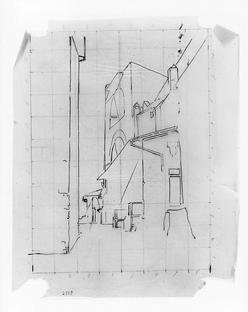 Veduta di porta San Niccolò (disegno) di Saltini Pietro (terzo quarto sec. XIX)