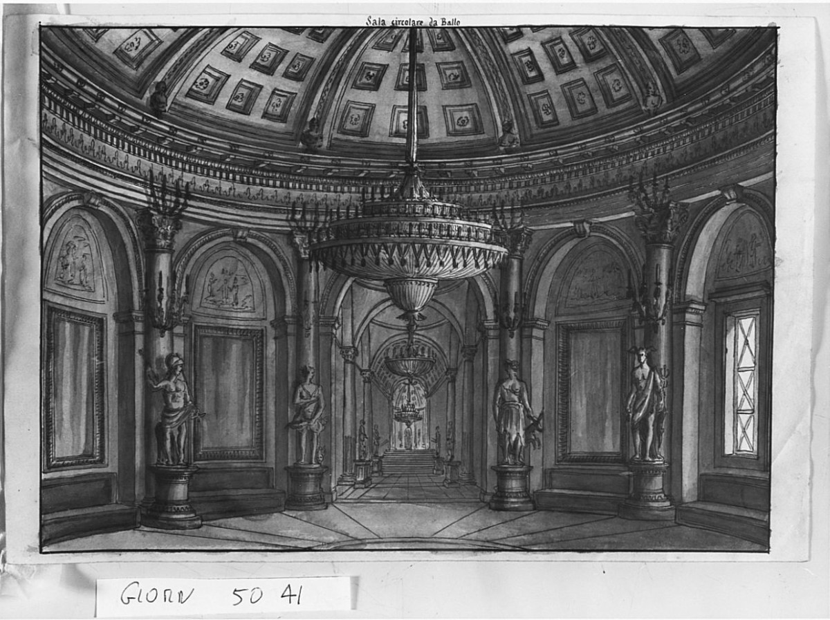 Studi di scenografia, architettura (disegno) di Saltini Pietro (terzo quarto sec. XIX)