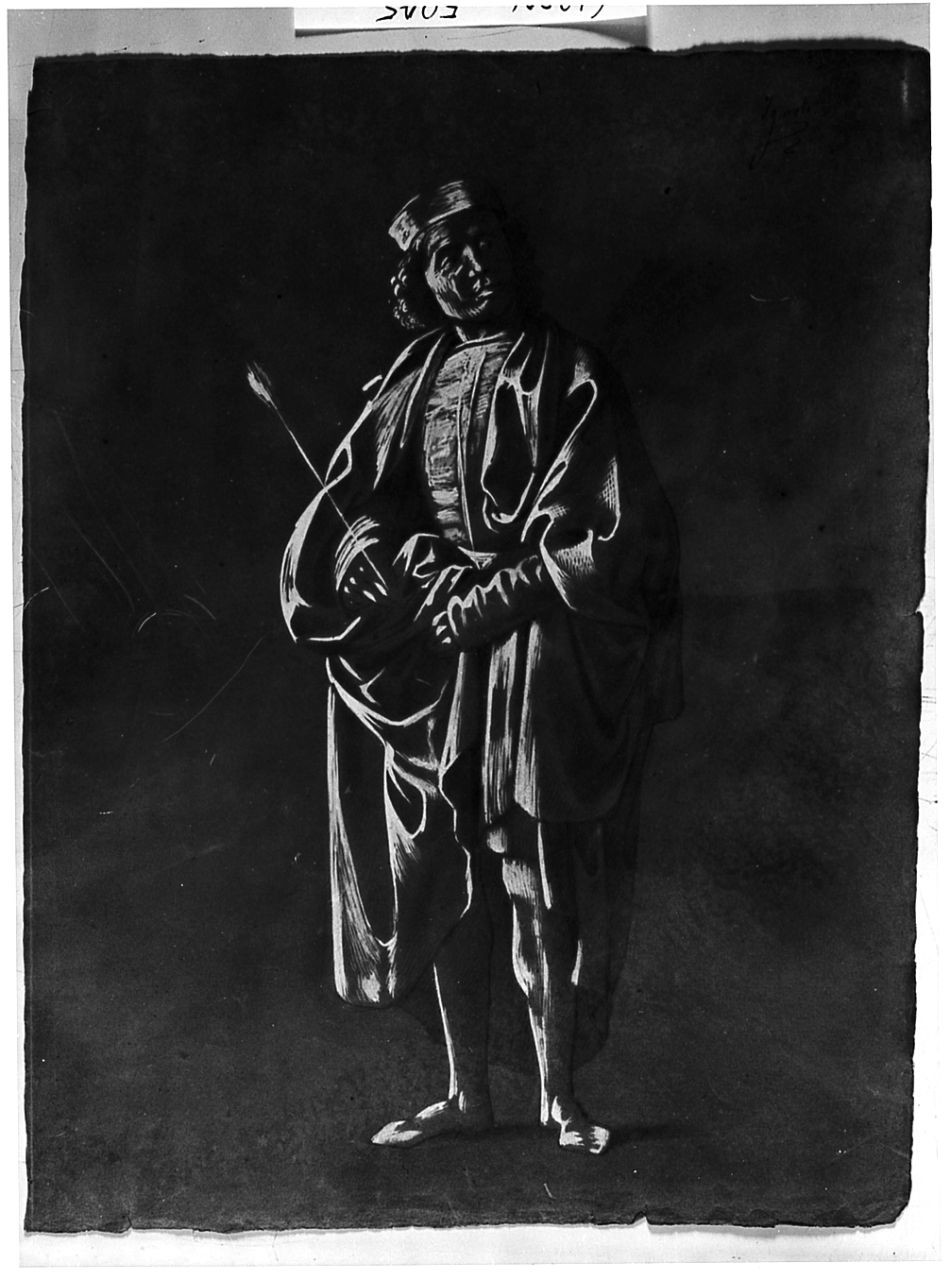 figura maschile (disegno) di Saltini Pietro (terzo quarto sec. XIX)