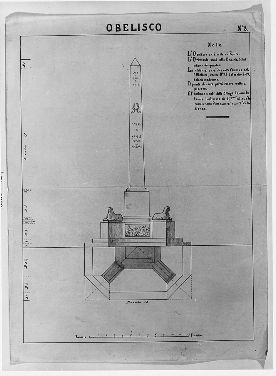 disegno geometrico (disegno) di Saltini Pietro (terzo quarto sec. XIX)