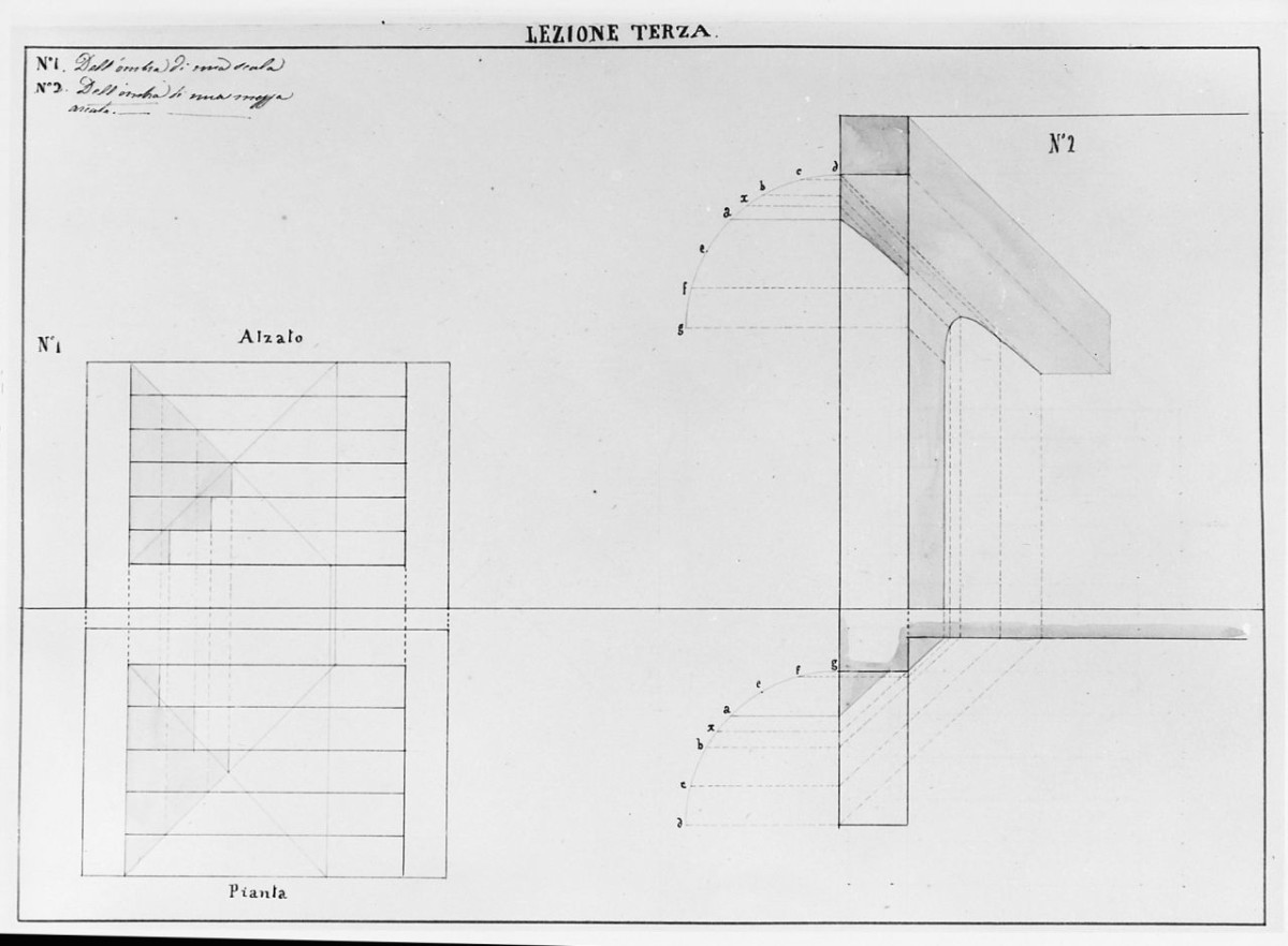 disegno geometrico (disegno) di Saltini Pietro (terzo quarto sec. XIX)