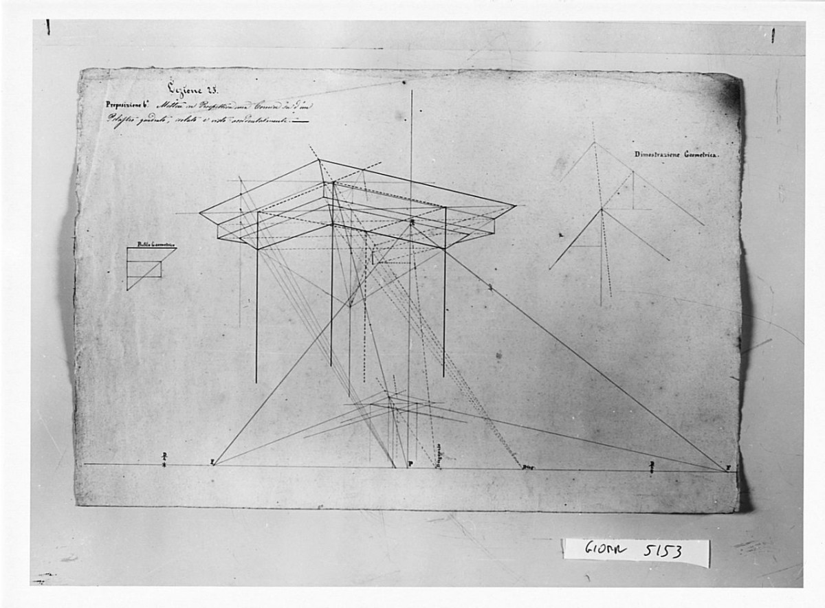 disegno geometrico (disegno) di Saltini Pietro (terzo quarto sec. XIX)