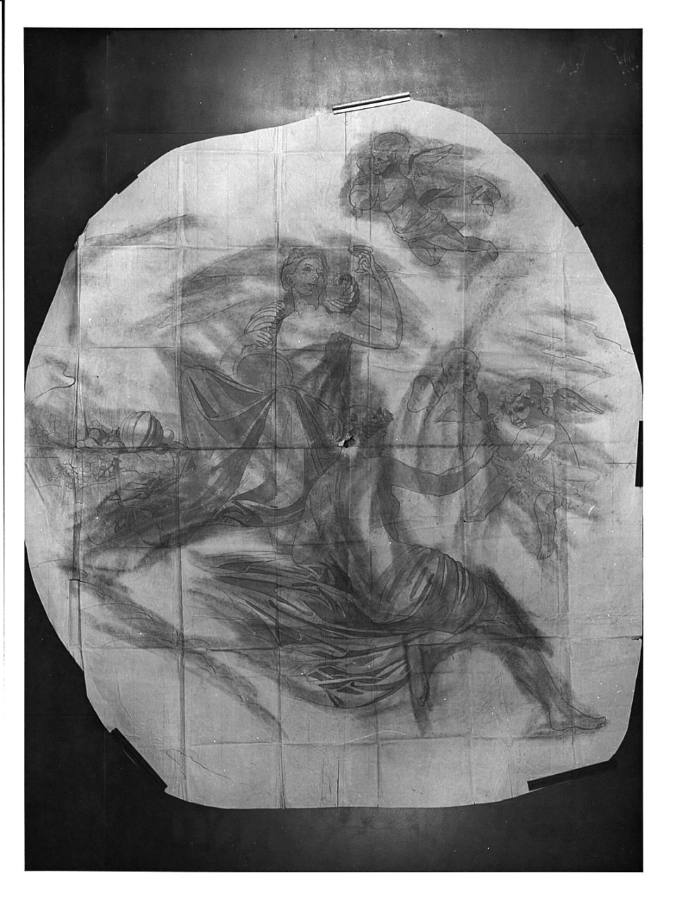 figure allegoriche femminili (disegno) di Saltini Pietro (terzo quarto sec. XIX)