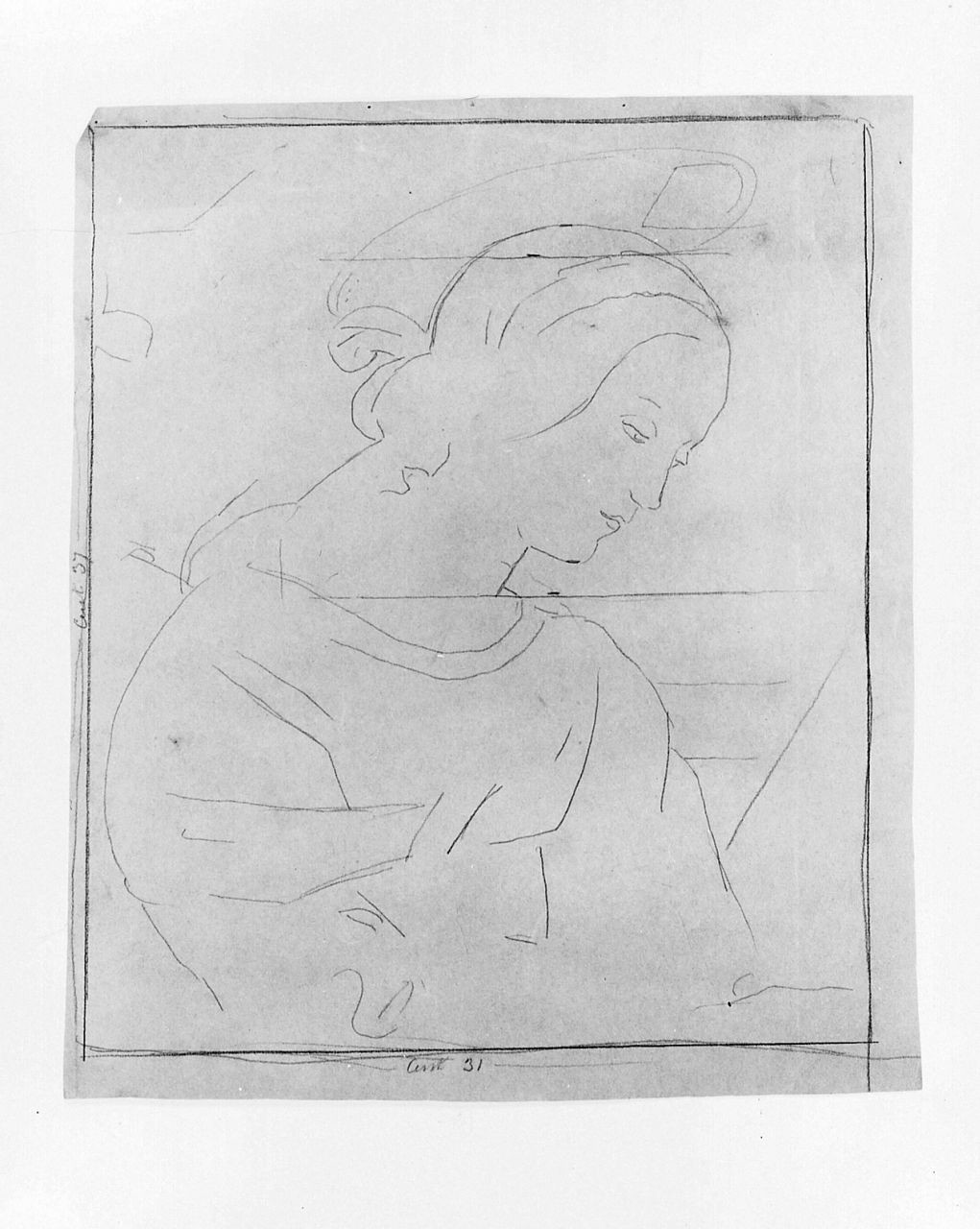 Madonna (disegno) di Saltini Pietro (terzo quarto sec. XIX)