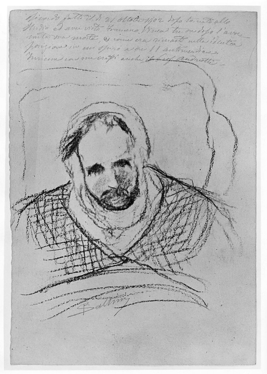 ritratto di Vinea, ritratto d'uomo (disegno) di Saltini Pietro (terzo quarto sec. XIX)