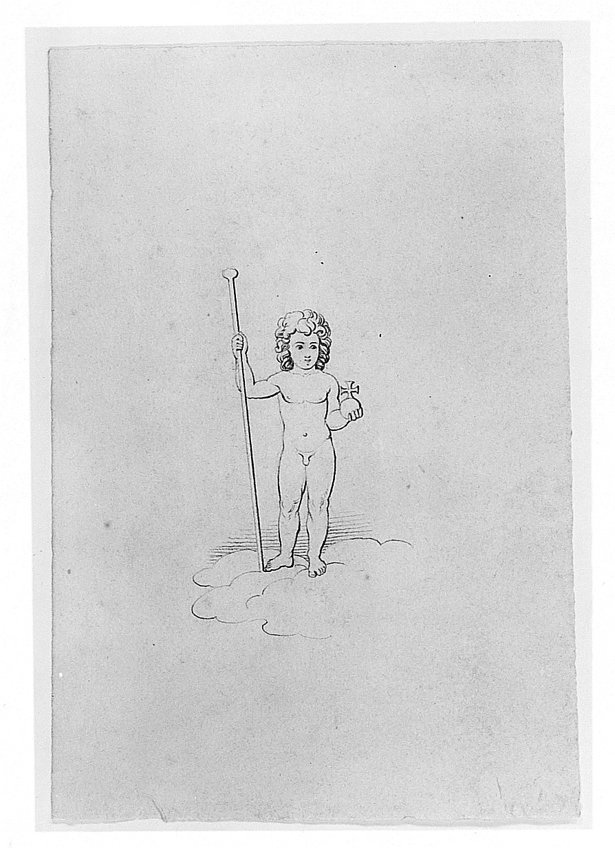 Gesù Bambino (disegno) di Saltini Pietro (terzo quarto sec. XIX)