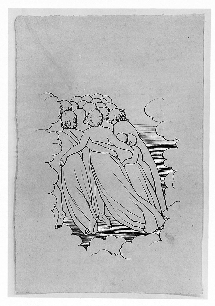figure femminili (disegno) di Saltini Pietro (terzo quarto sec. XIX)
