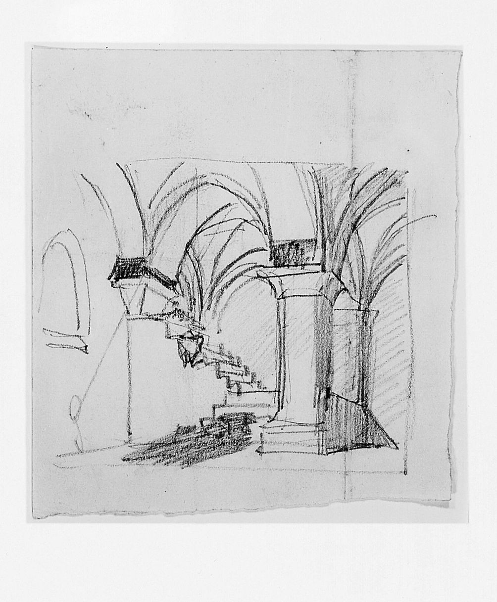 interno (disegno) di Saltini Pietro (terzo quarto sec. XIX)