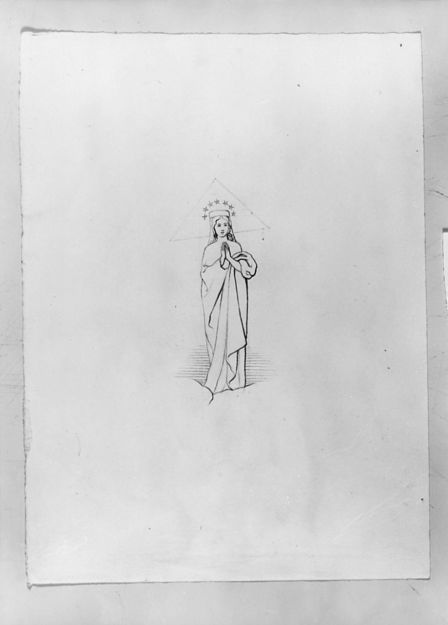 Madonna (disegno) di Saltini Pietro (terzo quarto sec. XIX)