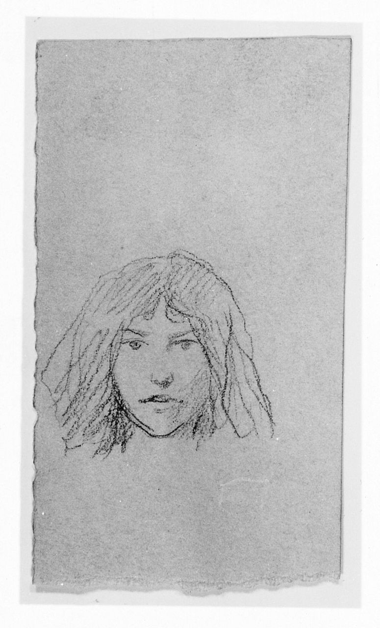 ritratto di donna (disegno) di Saltini Pietro (terzo quarto sec. XIX)